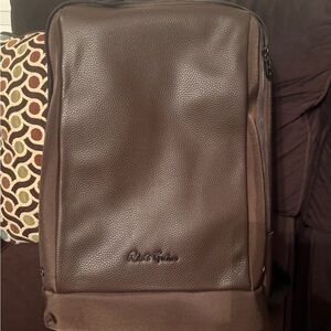 Authentic Brand New Robert Graham Dark Brown Leather Backpack / laptop bag